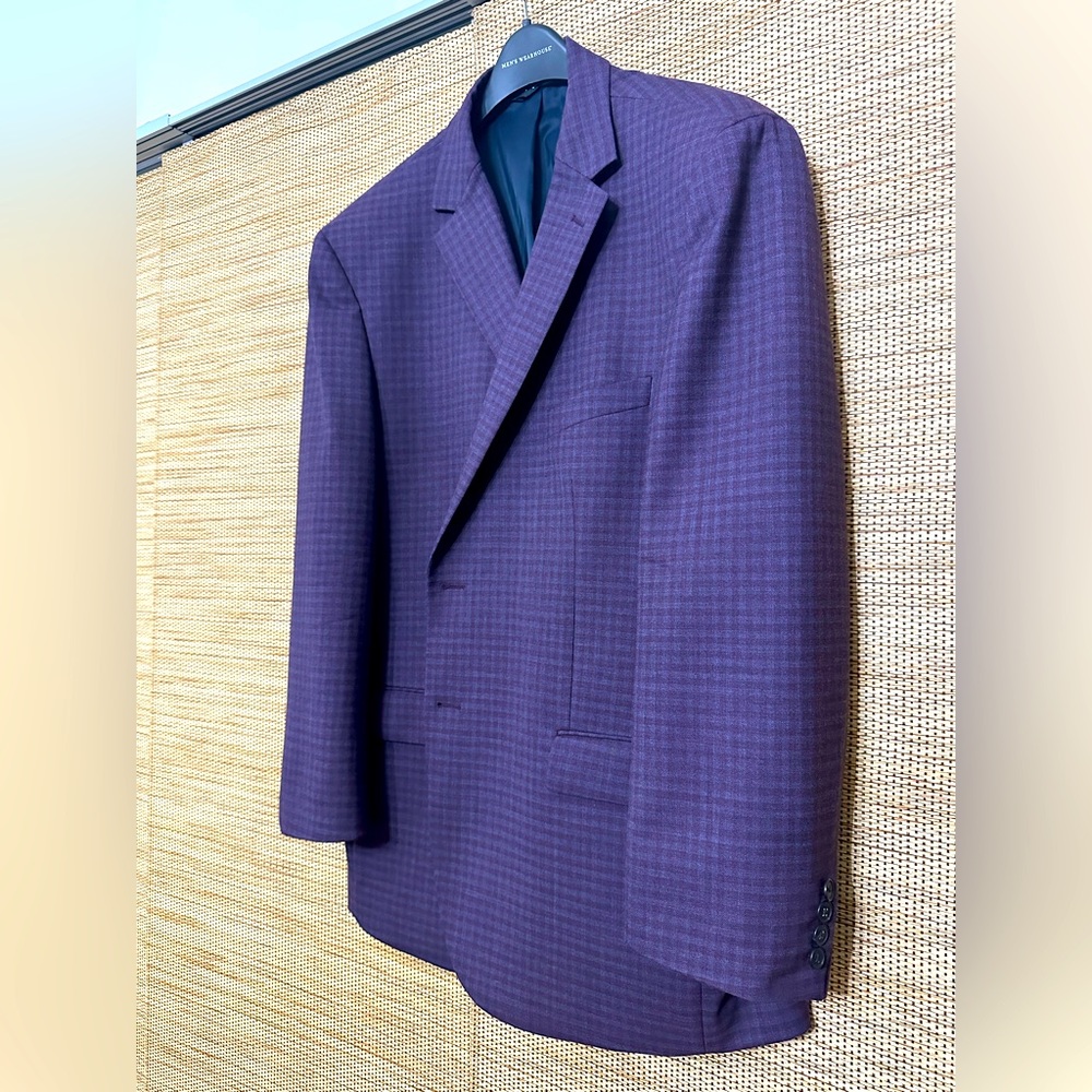 Jos. A Bank Deep Purple Plaid Sportcoat Blazer 48R